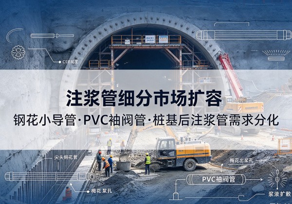 河西区注浆管细分市场扩容，隧道钢花小导管、PVC 袖阀管、桩基后注浆管需求分化